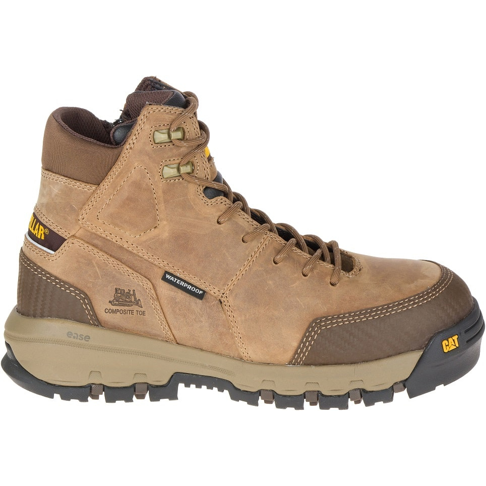 Caterpillar Device Waterproof Ct Philippines - Mens Work Boots - Dark Beige 28730YRQZ